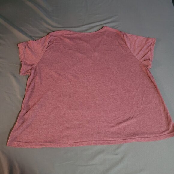 SHEIN T-Shirt Womens 4XL Red Curve V Neck Loungewear Comfort Stretch Top - Picture 9 of 10